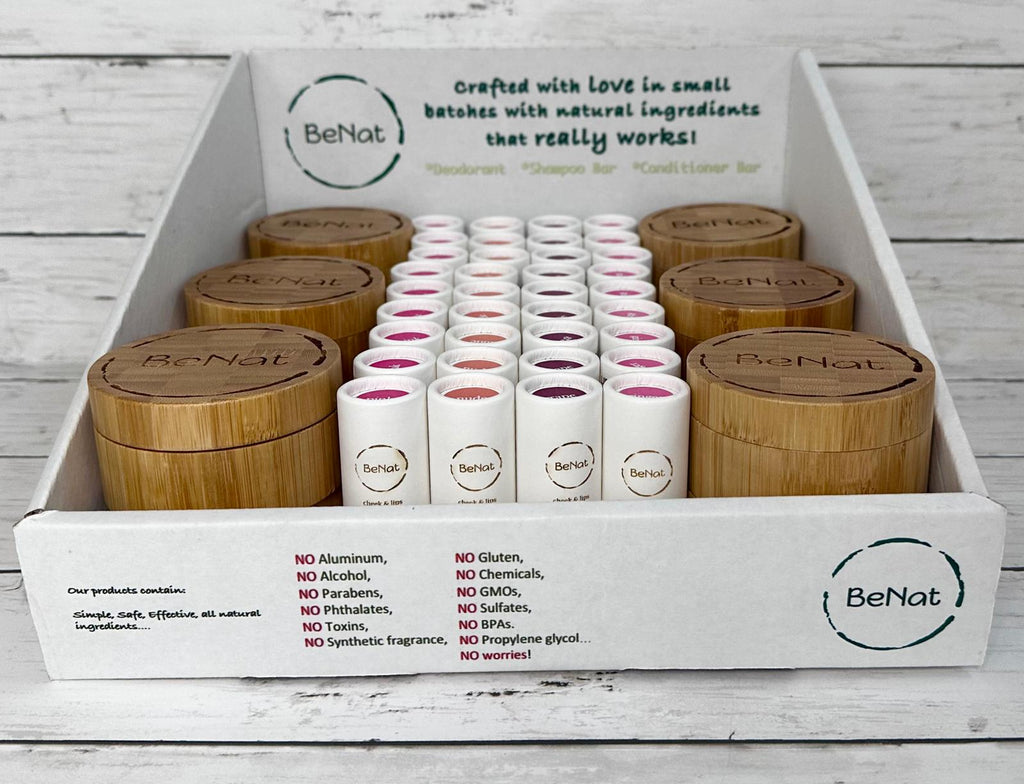 BeNat Eco-Friendly, All-Natural Makeup Retail Display Box
